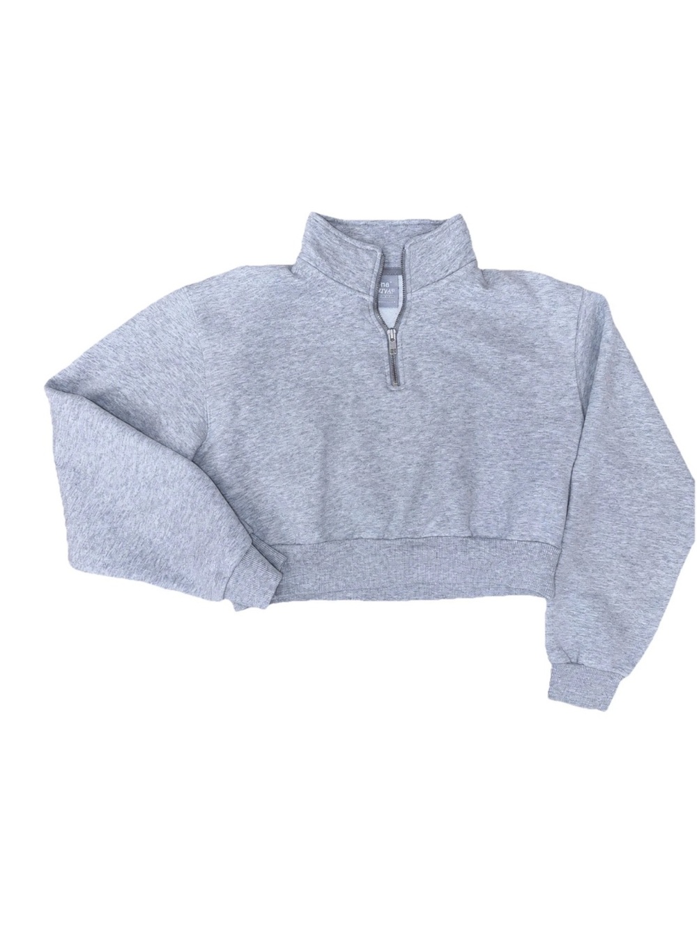 TNA Aritzia CozyAF Fleece 1/4 Zip Pullover Heather Grey Size Small